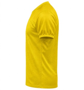Customized <b>Bright</b> Yellow <b>Football</b> Practice Jersey Blank V-Neck Breathable Mesh 100% Polyester Waist Pack High Quality Quick Dry - Product Image 3