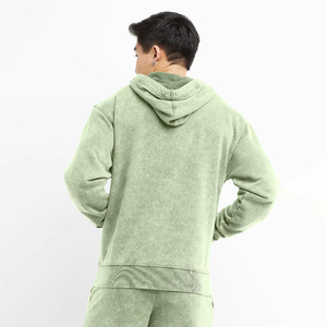 Wholesale Vintage Washed Heavyweight 100_ Cotton French Terry Hoodies Oversized Pullover Embroidered Screen Print Pocket Winter - Product Image 3