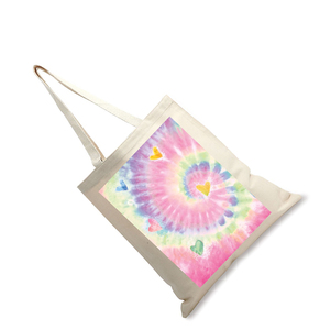Heavy Weight Natural Printed Fashion Custom Logo Full Color Thick Tie Dye Canvas Cotton Tote <b>Bag</b> Letter Promotional <b>Bags</b> - Product Image 3