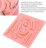 Modelo Anatómico de Silicona de Grado Médico para Práctica de Sutura en Cirugía Laparoscópica 3D, Almohadilla de Práctica de Sutura Cutánea
