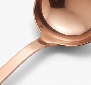 Lot de 4 couverts de table en or rose, design suspendu, comprenant un plateau à fromage, un plateau à pâtes et une cuillère - Product Image 3