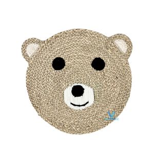 Handmade <b>Rustic</b> Round Striped Seagrass <b>Rug</b> for Baby Kids Nursery Bedroom Playroom Floor Decor - Product Image 5