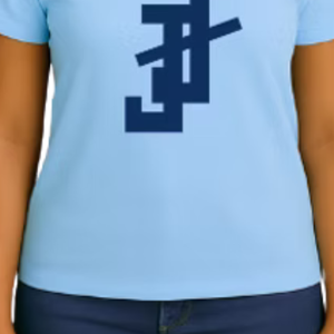 เสื้อยืดผู้หญิงสีฟ้าลายตัวอักษรประสานกัน สไตล์ลำลอง ใส่ได้ทุกวัน สตรีทแวร์ แฟชั่นสบายๆ เสื้อผ้าแนวไลฟ์สไตล์ - Product Image 6
