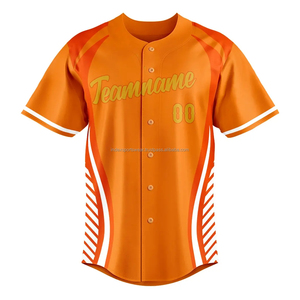 Uniformes de baseball à manches courtes pour hommes, fabriqués au Pakistan, ensemble d'uniformes de baseball à boutons à vendre avec des logos personnalisés - Product Image 3