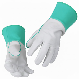 Meilleurs gants de soudage TIG en cuir de vachette résistant à la chaleur, antidérapants, pour soudeurs MIG, prix de gros - Product Image 6