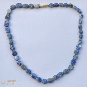 Collar y Pulsera de Cuentas Ovaladas de Lapislázuli Azul Natural de 6 mm y 10 mm, Juego de Joyería de Piedras Preciosas - Product Image 1
