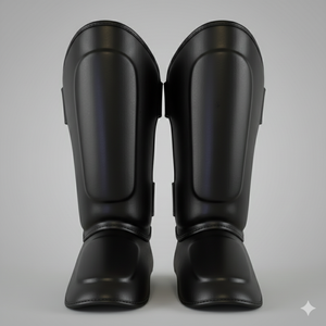 Custom PU Boxing Shin Guards for MMA, Muay Thai & Kickboxing – Lightweight Protective Leg Guards OEM - Product Image 2