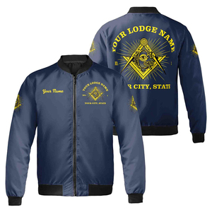 Chaqueta Bomber Masónica Personalizada con Nombre, Caballería Templaria, Masonería, Tallas S-5XL, Alta Calidad, Hecha a Medida, Chaquetas 2026 - Product Image 1