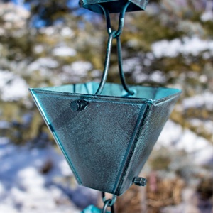 Jardinière suspendue géométrique turquoise industrielle Accent unique pour jardin intérieur extérieur - Product Image 1