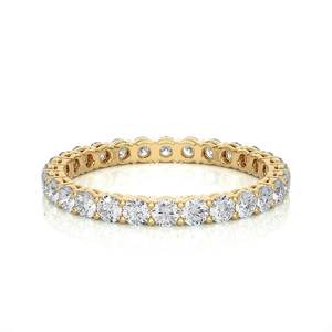 Round Cut Lab Created Diamond Adjustable Band Yellow Rose Gold Plated Classic Jewelry Synthetic Diamond Ring From Manufacturer - Product Image 1