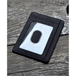 Portafoglio Sottile in Pelle Sahara Carbon Black con Blocco RFID, Tasca Frontale, Unisex - Product Image 3