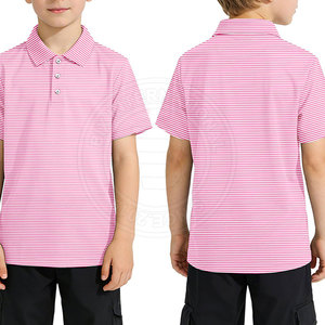 Polo de golf pour jeunes personnalisé avec votre logo, en tissu extensible doux de qualité supérieure offrant un confort durable pour l'extérieur - Product Image 5