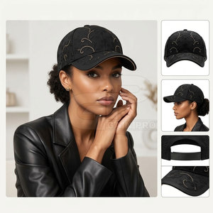 Elegante gorra de béisbol de encaje para mujer, transpirable, con estampado floral, ajustable, para viajes, playa y uso diario. - Product Image 5