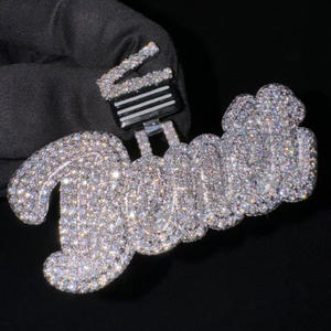 Collar Personalizado con Nombre en Letras de Burbuja Estilo Hip Hop, Joyería de Moda, Colgante con Nombre en Letras de Burbuja Personalizado - Product Image 1