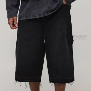 Shorts de Mezclilla Oscura Rectos con Cierre de Cremallera, Estilo Urbano, Casual de Verano, Ecológicos y Transpirables - Product Image 5