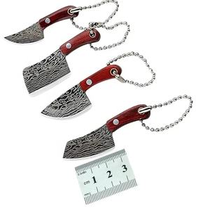 Ensemble de couteaux personnalisés faits à la main Jexmoo avec des couteaux de cuisine miniatures en acier Damas, manche élégant, cadeau pour chef - Product Image 1