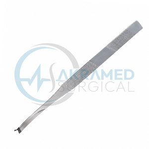 Osteotome nasal latéral droit en acier inoxydable argenté, instrument de rhinoplastie pour chirurgie plastique, certifié CE - Product Image 1