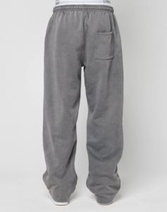 Pantalon de jogging personnalisé à jambe droite pour homme, décontracté, en molleton de coton mi-lourd, coupe ample avec cordon de serrage, style évasé - Product Image 3