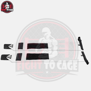 Premium Quality <b>White</b> Heavy Duty With Adjustable Elastic Thumb Loop Support For Weightlifting Gym & Powerlifting Wrist <b>Wraps</b> - Product Image 2