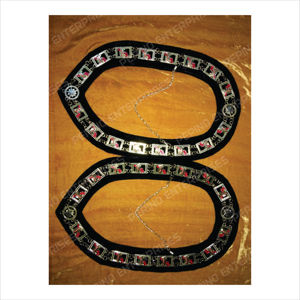 Collier chaîne Chevalier Templier fait main, écologique, plaqué or, thème croix, en velours, pour vêtement, objet d'art et de collection - Product Image 3