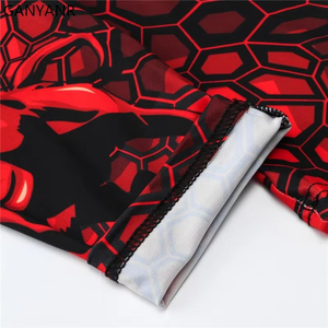 <b>Men</b> Red Compression <b>Leggings</b> Anti-Bacterial Breathable Elastic Waist <b>for</b> <b>Gym</b> MMA Running Fitness & Sports Training - Product Image 6
