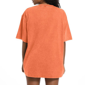 Camiseta Ringer para Mujer, Diseño con Cuello Redondo, Manga Corta, Corte Ajustado, Estilo Vintage Desgastado con Lavado Ácido, con Empaque Personalizable - Product Image 2