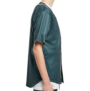 Maillot de baseball pour homme à 6 boutons, col blanc, fermeture frontale, tenue athlétique, style équipe, haut de sport urbain - Product Image 1
