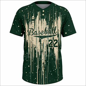 Maillots de baseball tendance Wida Sports en maille 100 % polyester sublimée, manches courtes, vêtements d'équipe personnalisés, respirants - Product Image 2