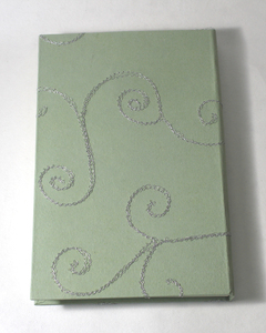 Best Selling Handmade Recycled Cotton Paper With Script Silver Embroidery Cover Ldeal For Weddings & Valentine <b>Day</b> Notebook - Product Image 4