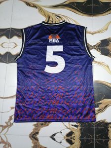 Maillot de basketball sans manches Bravehearts pour homme, col en V, imprimé par transfert thermique, polyester/coton, écologique, séchage rapide, motif géométrique - Product Image 5