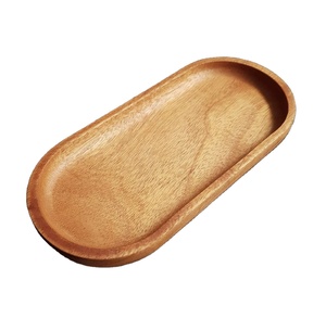 Indian Oval Wooden Trays Modern Look Wood Decorative Serving Handmade Indian Tray Platter Hot Selling and Trending look Trays - Product Image 1
