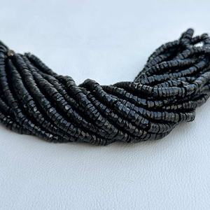 6mm 7mm Natural negro espinela facetada Heishi neumático cuentas de piedra sueltas collar de moda al por mayor precio de fábrica cuentas venta en línea - Product Image 4