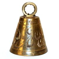 Cloche à main en laiton de style antique, de qualité supérieure et de la plus haute qualité, avec poignée en métal, pour les enseignants, la décoration intérieure et les collections classiques.