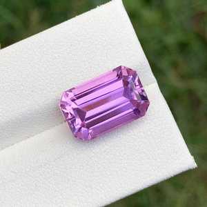 Anillo de piedra preciosa de kunzita rosa natural con corte esmeralda para suministro de joyería, piedra suelta de calidad premium, cristal curativo. - Product Image 4