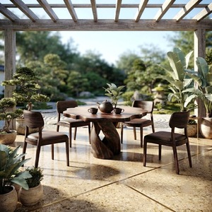 Luxurious and uniquely crafted wooden <b>dining</b> <b>table</b> designed to create a warm and inviting atmosphere - Product Image 3