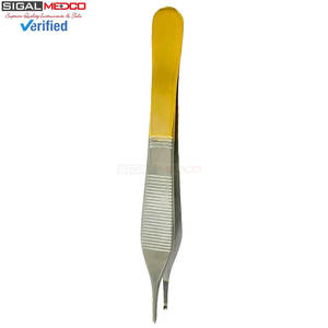 Pinzas Adson con Punta de Carburo de Tungsteno de 4.75 Pulgadas, 1x2 Dientes, Pinzas Adson Marrones para Tejido, Pinzas Adson para Aplicación de Apósitos, Instrumento Quirúrgico - Product Image 5