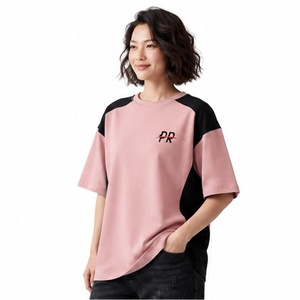 Camiseta de Verano para Mujer de Alta Calidad, 100% Algodón, 220 g/m², Personalizada con Logotipo Impreso en 3D, Hombros Caídos, Tie Dye - Product Image 4