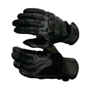 Guantes de Motociclismo de Cuero Negro, Pantalla Táctil, Transpirables, Antideslizantes, Muñeca Ajustable, para Conducir - Product Image 4
