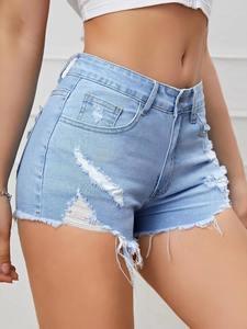 Shorts de Mezclilla Elegantes para Mujer, 100% Algodón, Cintura Alta, Shorts de Mezclilla Casuales de Verano para Mujer, Shorts de Jeans a la Moda, Atuendo Urbano - Product Image 3