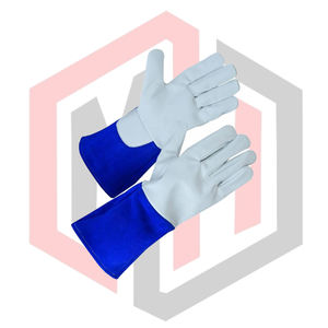 Gant de soudage Tig MIG en cuir bleu pour la couture, antistatique, anti-chaleur, anti-coupure, résistant aux déchirures, respirant, sans silicone - Product Image 2