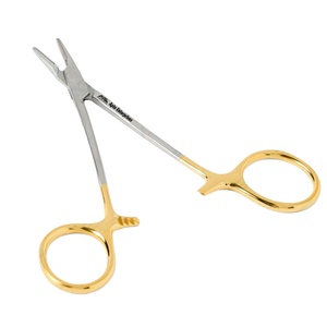 Portaagujas Webster liso de acero inoxidable para quirófano, portaagujas Webster dentado sólido - Product Image 1