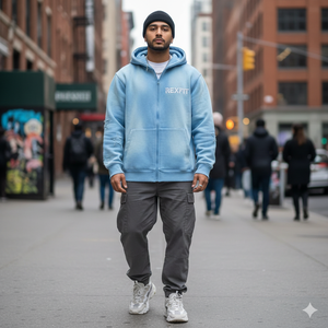 Nouveauté : Sweats à capuche et pulls pour hommes de haute qualité, à épaules tombantes, avec broderie effet vieilli, design optimal, effet délavé soleil, à fermeture éclair - Product Image 3