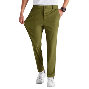 <b>Mens</b> Casual <b>Stretch</b> Pants Lightweight Breathable Slim Fit Elastic Waist Anti-Wrinkle Machine Wash Business Casual OEM Service - Product Image 4