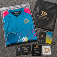 Camiseta Deportiva de Poliéster y Spandex Ligera y Transpirable de Manga Corta Unisex con Estampado por Sublimación para Pickleball