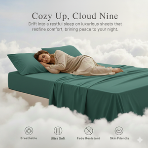 Ensemble de draps double en microfibre bleu foncé de luxe avec taies d'oreiller |   Literie de qualité supérieure de style hôtel |   Doux et respirant |   2026 - Product Image 5