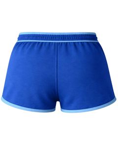 Manufacturer Custom <b>Women</b> Royal Blue With Sky Blue Contrast Cotton Fleece <b>Shorts</b> <b>Elastic</b> <b>Waist</b> Casual Summer Sports Lounge Wear - Product Image 2
