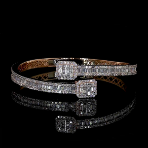 Pulseras de Cadena Fina Chapadas en Oro Rosa para Hombre, con Diamantes Moissanite VVS Certificados por IGI, Estilo Hip Hop, Joyería de Plata S925, Regalo - Product Image 1