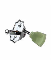 BBSTONE Korean Made Vintage Style Locking Tuners, Chrome, 3+3 Configuration, 18:1 Ratio, Tulip Keys for Les Paul Style chrome