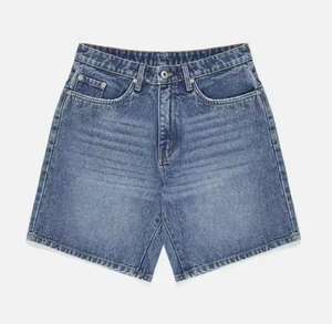 Shorts en jean courts de haute qualité pour hommes, avec logo brodé personnalisé et impression sérigraphique personnalisée - Product Image 4