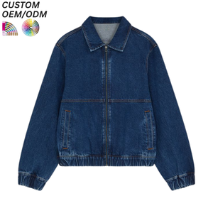 Veste en jean vintage personnalisée délavée, style streetwear, 100 % coton, boutonnée, support OEM ODM pour la production en gros - Product Image 5